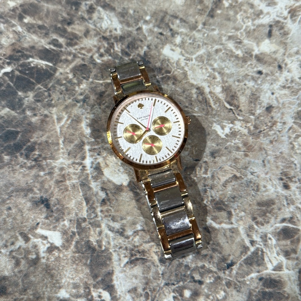 Kate Spade Gold and Silver Chronograph Watch